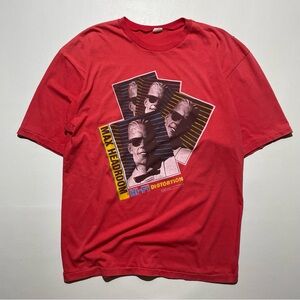 Max Headroom 1987 single stitch Graphic Red T-Shirt medium